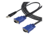 StarTech 10 ft Ultra Thin USB VGA 2-in-1 KVM Cable - Right-angle
