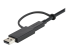 StarTech 3ft (1m) USB C Cable w/ USB-A Adapter Dongle, Hybrid 2-in-1 USB C Cable w/ USB-A | USB-C to USB-C (10Gbps/100W PD), USB-A to USB-C (5Gbps), USB-A Host to USB-C DisplayLink Dock - Close up