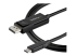 StarTech 3ft/1m USB C to DisplayPort 1.4 Cable 8K 60Hz/4K, Bidirectional DP to USB-C or USB-C to DP Reversible Video Adapter Cable, HBR3/HDR/DSC, USB Type C/Thunderbolt 3 Monitor Cable - Right-angle