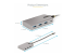 StarTech.com 4-Port USB-C Hub with USB-C DP Alt Mode Video Output 4K 60Hz, 3x USB-A, 1x USB-C, 100W Power Delivery Pass-Through, USB 3.2 Gen 2 (10Gbps), Portable USB Type-C to USB Type-A/C - Multi-angle
