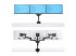 Startech Triple Monitor Desk Mount For Up To Three 27in Screens, VESA 75x75/100x100, Tool-Less Arm Adjustments, C-Clamp/Grommet Mount, Spring-Assisted Arms - Multi-angle