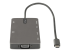 StarTech.com USB C Multiport Adapter, HDMI 4K 30Hz or VGA Travel Dock, 5Gbps USB 3.0 Hub (USB A / USB C Ports), 100W Power Delivery, SD/MicroSD Slot, GbE, 12" (30cm) Long Attached Cable - Left side