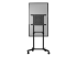 StarTech.com Mobile TV Cart, Portable Rolling TV Stand for 37-70" VESA Display (154lb/70kg), with Shelf & Storage Compartment, Rotate/Tilt Display, Universal TV Mount on Casters/Wheels - Front