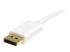 StarTech 1m 3 ft White Mini DisplayPort to DisplayPort 1.2 Adapter Cable M/M - Close up