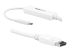 StarTech 9.8ft/3m USB C to DisplayPort 1.2 Cable 4K 60Hz, USB-C to DisplayPort Adapter Cable HBR2, USB Type-C DP Alt Mode to DP Monitor Video Cable, Compatible w/ Thunderbolt 3, White - Left-angle