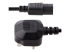 StarTech 3ft (1m) UK Computer Power Cable, BS 1363 to C13 Power Cord, 18AWG, 10A 250V, Black Replacement AC Power Cord, Monitor Power Cable, BS 1363 to IEC 60320 C13 Kettle Lead - Back