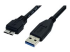 StarTech 0.5m (1.5ft) Black SuperSpeed USB 3.0 Cable A to Micro B - Right-angle
