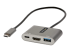 StarTech.com USB C Multiport Adapter, USB-C to HDMI 4K Video, 100W Power Delivery Passthrough Charging, 2-Port USB 3.0 Hub 5Gbps (1xType-C/1xA), USB-C Mini Dock, USB-C Travel Dock - Left-angle