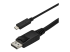StarTech 9.8ft/3m USB C to DisplayPort 1.2 Cable 4K 60Hz, USB-C to DisplayPort Adapter Cable HBR2, USB Type-C DP Alt Mode to DP Monitor Video Cable, Compatible w/ Thunderbolt 3, Black - Right-angle