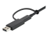 StarTech 3ft (1m) USB C Cable w/ USB-A Adapter Dongle, Hybrid 2-in-1 USB C Cable w/ USB-A | USB-C to USB-C (10Gbps/100W PD), USB-A to USB-C (5Gbps), USB-A Host to USB-C DisplayLink Dock - Close up