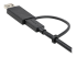 StarTech 3ft (1m) USB C Cable w/ USB-A Adapter Dongle, Hybrid 2-in-1 USB C Cable w/ USB-A | USB-C to USB-C (10Gbps/100W PD), USB-A to USB-C (5Gbps), USB-A Host to USB-C DisplayLink Dock - Close up