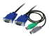 StarTech 3-in-1 Ultra Thin PS/2 KVM Cable - Right-angle