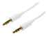 Startech 2m White Slim 3.5mm Stereo Audio Cable - Right-angle