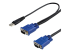 StarTech 15 ft 2-in-1 Ultra Thin USB KVM Cable - Right-angle