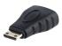 Startech Mini HDMI to HDMI Adapter, 4K High Speed HDMI Adapter, 4K 30Hz Ultra HD High Speed HDMI Adapter, HDMI 1.4, Gold Plated Connectors, UHD Mini HDMI Adapter 4K, Black - Left-angle