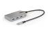 StarTech.com 4-Port USB-C Hub with USB-C DP Alt Mode Video Output 4K 60Hz, 3x USB-A, 1x USB-C, 100W Power Delivery Pass-Through, USB 3.2 Gen 2 (10Gbps), Portable USB Type-C to USB Type-A/C - Left-angle